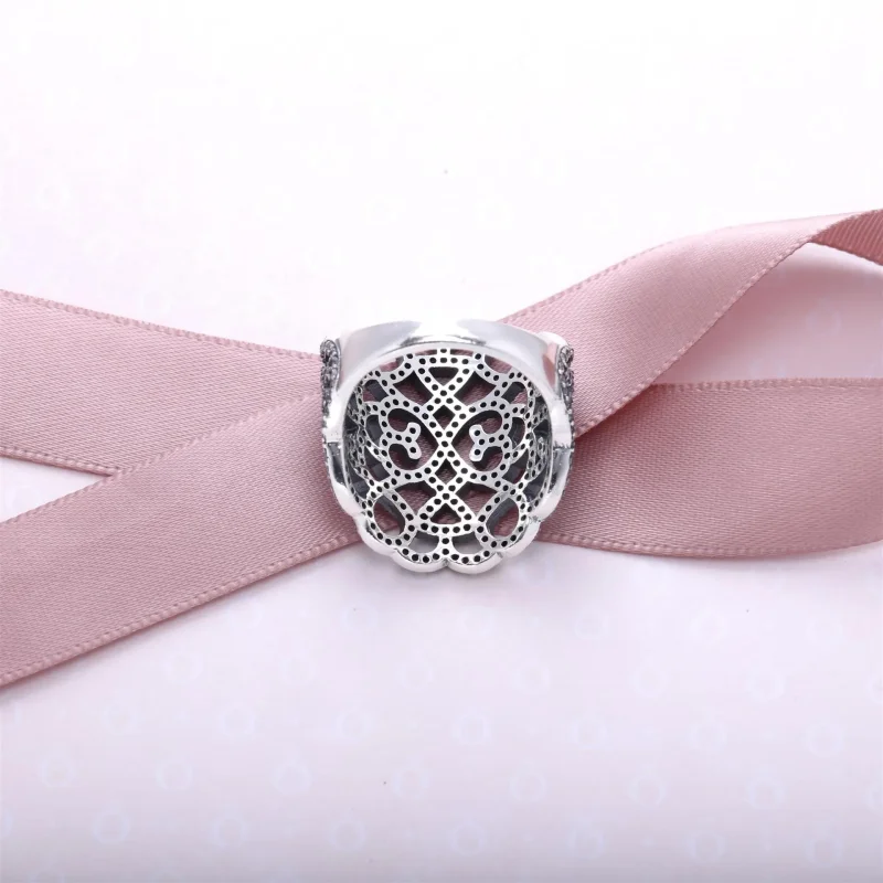 (zdjęcie do) Lace silver ring with cubic zirconia - Pandora PL - Wyświetl 3
