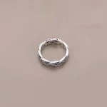 Sparkling Silver Braid Ring - Pandora PL