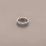 Sparkling Silver Braid Ring - Pandora PL