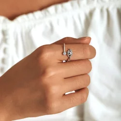 Otwarte pierścienie Typu Pandora diabelskie oko - BSR215