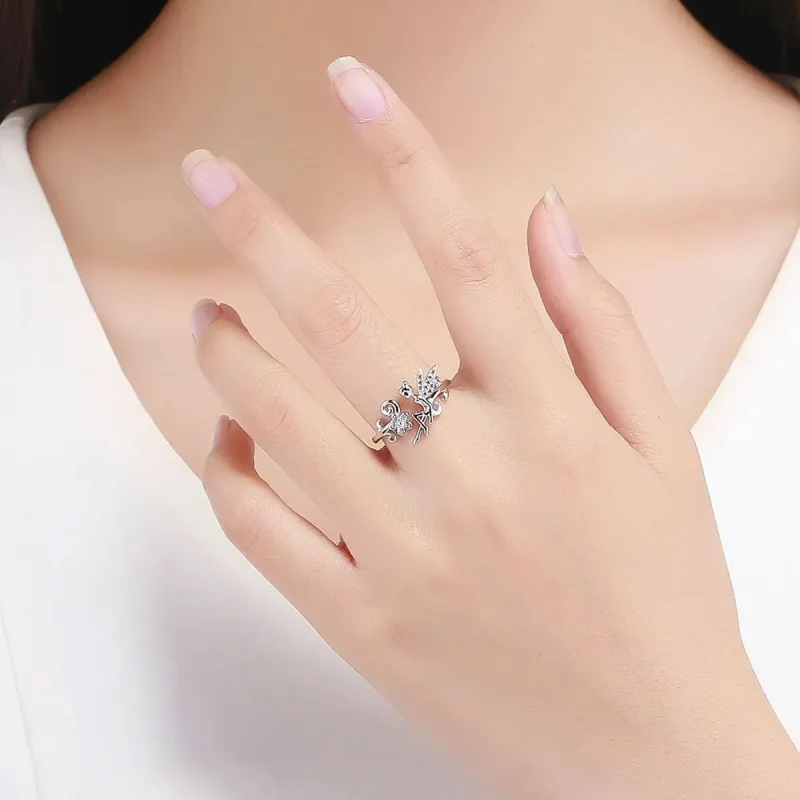 (zdjęcie do) Otwarte pierścienie Typu Pandora Duch Wiosny - BSR025 - Wyświetl 5