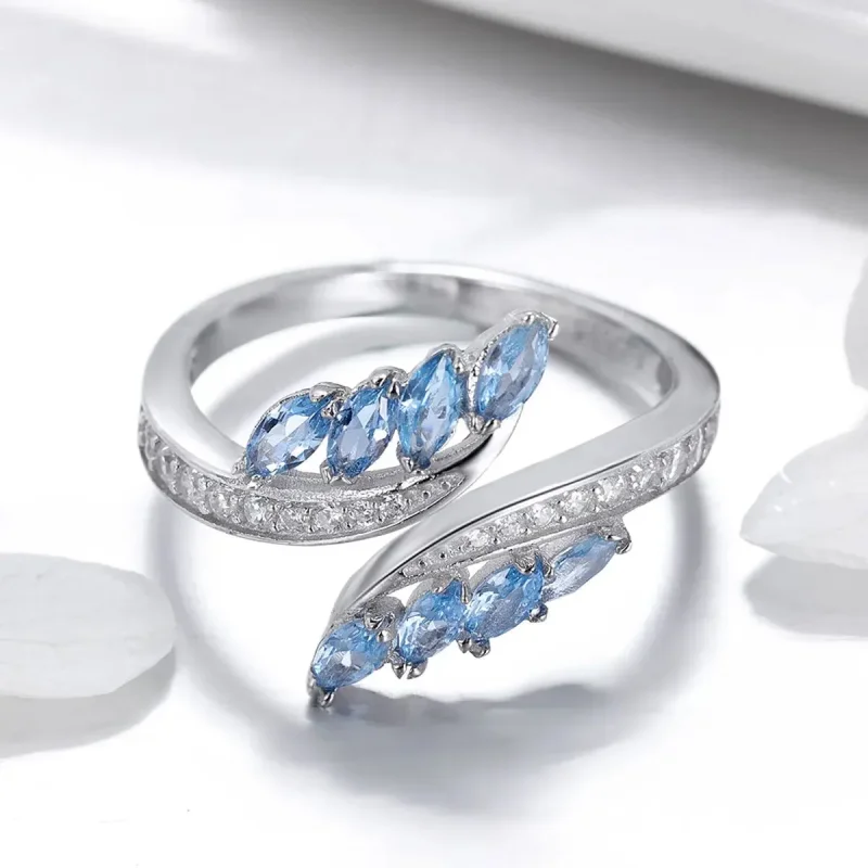 (zdjęcie do) Otwarte pierścienie Typu Pandora Elegancka gałązka wierzby - BSR005 - Wyświetl 2