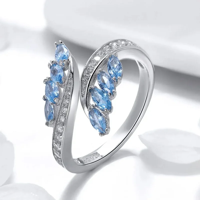 (zdjęcie do) Otwarte pierścienie Typu Pandora Elegancka gałązka wierzby - BSR005 - Wyświetl 3