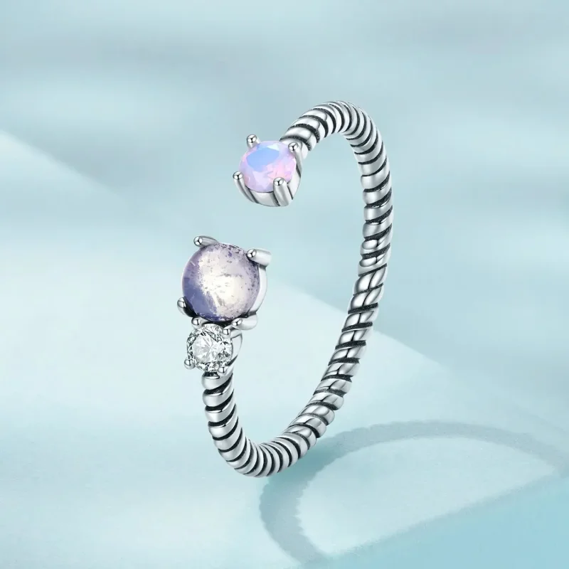 (zdjęcie do) Otwarte pierścienie Typu Pandora Klejnot Twist - SCR839 - Wyświetl 2