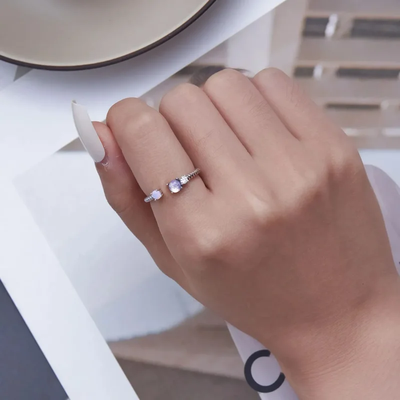 (zdjęcie do) Otwarte pierścienie Typu Pandora Klejnot Twist - SCR839 - Wyświetl 5