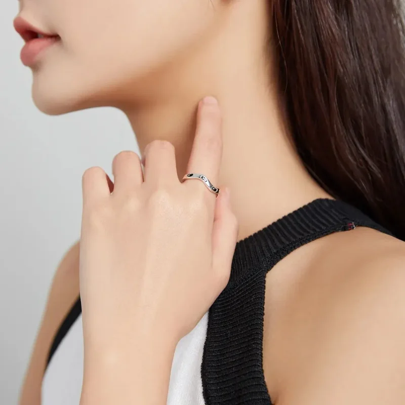 (zdjęcie do) Otwarte pierścienie Typu Pandora Ślad stopy - SCR712 - Wyświetl 7