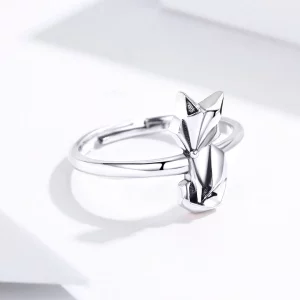Otwarte pierścienie Typu Pandora Lis origami - SCR560