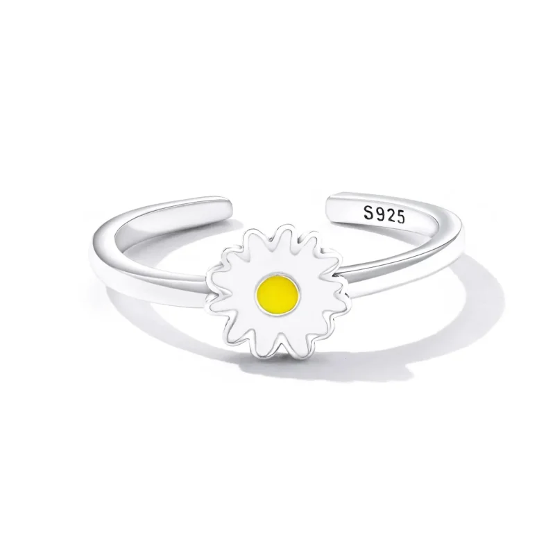 (zdjęcie do) Otwarte pierścienie Typu Pandora Mała Daisy - SCR811 - Wyświetl 4