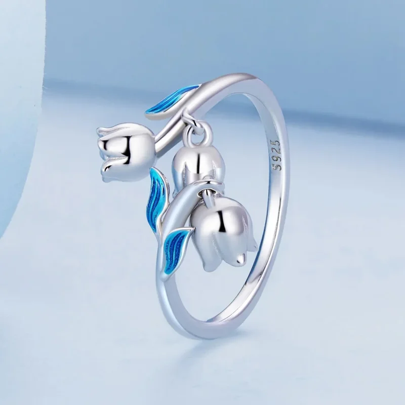 (zdjęcie do) Otwarte pierścienie Typu Pandora Orchidea - BSR287 - Wyświetl 2