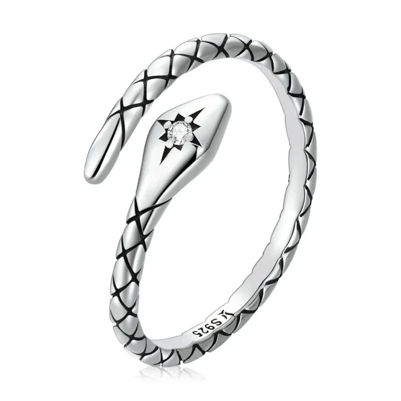 (zdjęcie do) Otwarte pierścienie Typu Pandora Retro duchowy wąż - SCR798