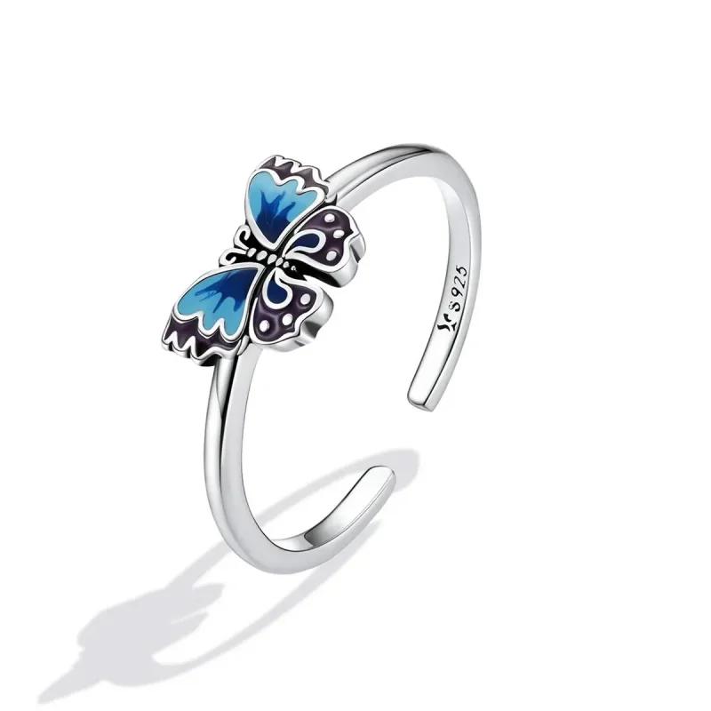 (zdjęcie do) Otwarte pierścienie Typu Pandora retro motyl - SCR802 - Wyświetl 2