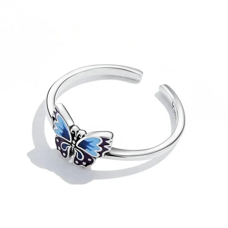 (zdjęcie do) Otwarte pierścienie Typu Pandora retro motyl - SCR802 - Wyświetl 4