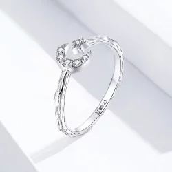 Otwarte pierścienie Typu Pandora Vintage gwiazda księżyc - SCR638