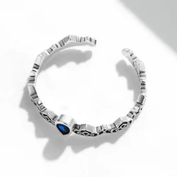 Otwarte pierścienie Typu Pandora Vintage Wzór - Krople Wody - SCR767