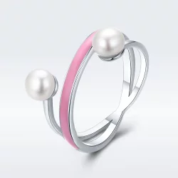 Pierścionek Typu Pandora Elegancka geometria - SCR234