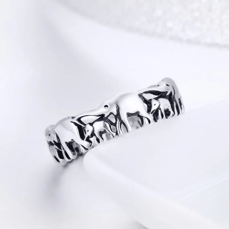 (zdjęcie do) Pierścionek Typu Pandora Elephant Family - SCR344 - Wyświetl 2