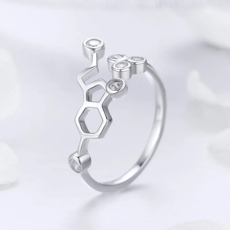 (zdjęcie do) Pierścionek Typu Pandora Plaster miodu - SCR433 - Wyświetl 2