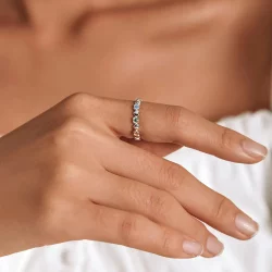 Pierścionek Typu Pandora Skrzyżowane Serca - SCR140