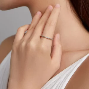 Pierścionek Typu Pandora Szanowna Królowo Halo - SCR740-YE