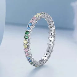 Pierścionek Typu Pandora Wzór Kolor Cyrkon - BSR277-CF