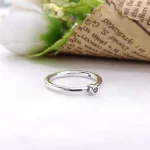 Morning Star, Silver ring, 14k, 0.03ct TW h/vs diamond - 190213D - Pierścionki PANDORA