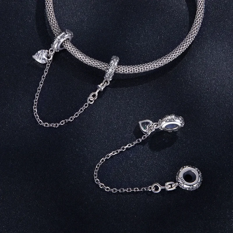 (zdjęcie do) Łańcuszek zabezpieczający Typu Pandora wzór retro - SCC2407 - Wyświetl 4