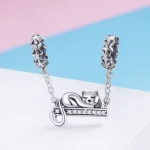 Łańcuszek zabezpieczający Typu Pandora Śpiący kot - SCC856