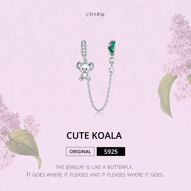 (zdjęcie do) Łańcuszek zabezpieczający Typu Pandora Słodka koala - SCC1523 - Wyświetl 6