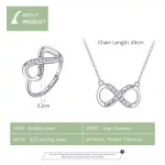 Zestaw biżuterii Dwutonową Niekończąca się miłość - SET010