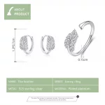 Zestaw biżuterii Dwutonową Pióro - SET012