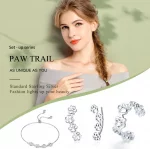 Zestaw biżuterii Dwutonową Szlak Łapy - SET011