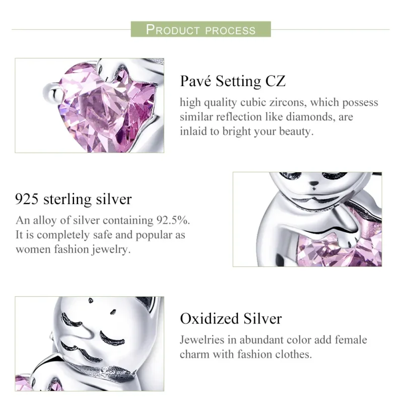 (zdjęcie do) Zestaw biżuterii Dwutonową Urocza Kotka - SET002 - Wyświetl 4