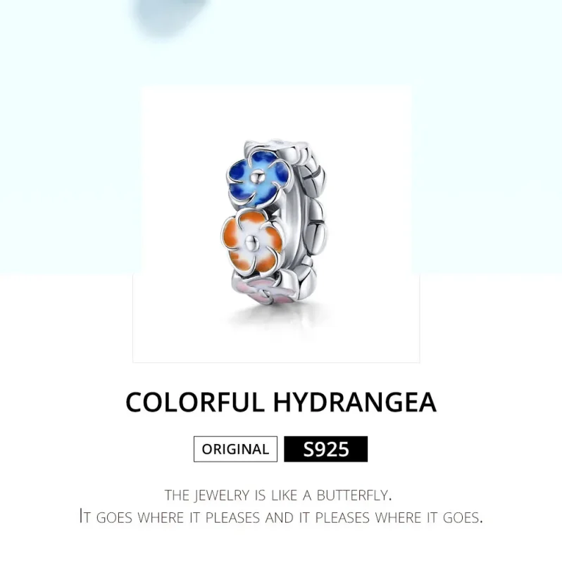 (zdjęcie do) Separator Typu Pandora Kolorowa hortensja - SCC1703 - Wyświetl 6