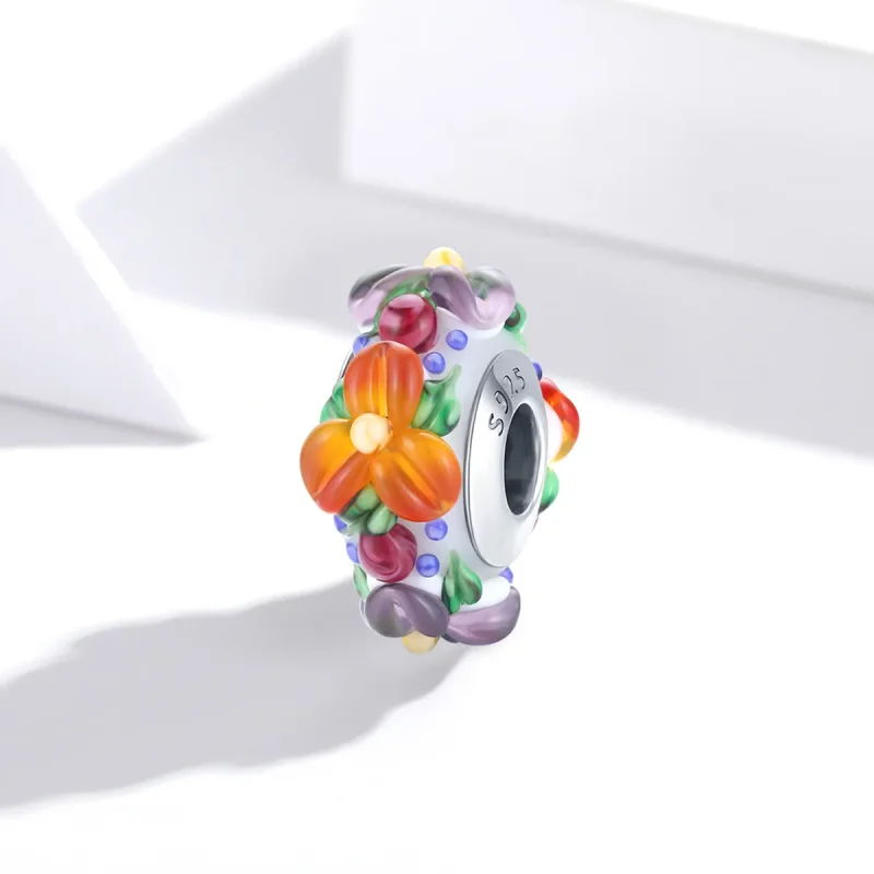 (zdjęcie do) Separator Typu Pandora Kolorowe Kwiaty - SCC1720 - Wyświetl 2