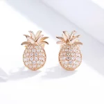 Kolczyki sztyfty Typu Pandora Ananas - SCE803