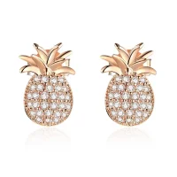 Kolczyki sztyfty Typu Pandora Ananas - SCE803