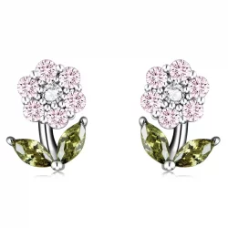 Kolczyki sztyfty Typu Pandora delikatne kwiaty - BSE592-PK