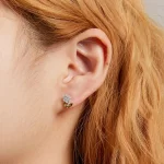 Kolczyki sztyfty Typu Pandora delikatne kwiaty - BSE592-WH