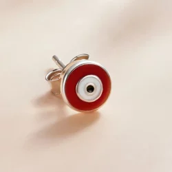 Kolczyki sztyfty Typu Pandora diabelskie oko - SCE1207-RD