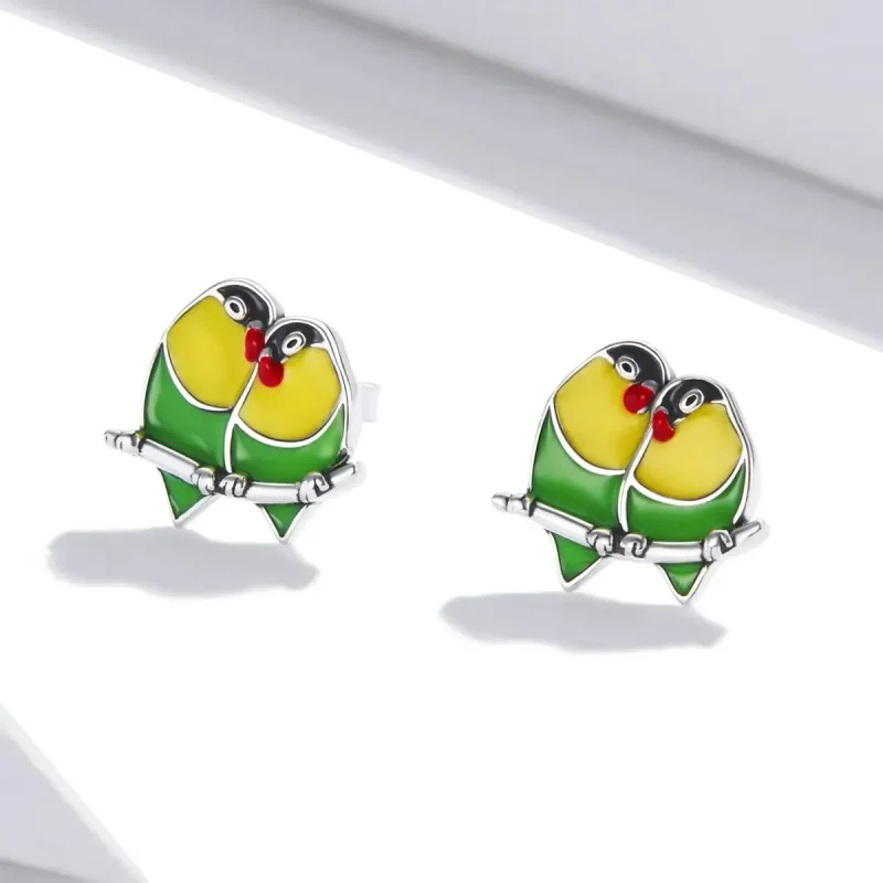(zdjęcie do) Kolczyki sztyfty Typu Pandora Dwie Oriole - SCE1278 - Wyświetl 2