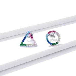 Kolczyki sztyfty Typu Pandora Geometria - BSE482