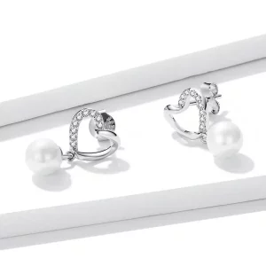 Kolczyki sztyfty Typu Pandora Koraliki Love Shell-Eleganckie - BSE552