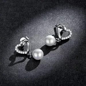Kolczyki sztyfty Typu Pandora Koraliki Love Shell-Eleganckie - BSE552