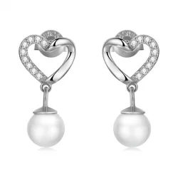 Kolczyki sztyfty Typu Pandora Koraliki Love Shell-Eleganckie - BSE552