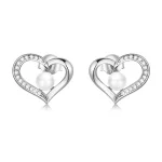 Kolczyki sztyfty Typu Pandora Koraliki Love Shell — proste - BSE550-A