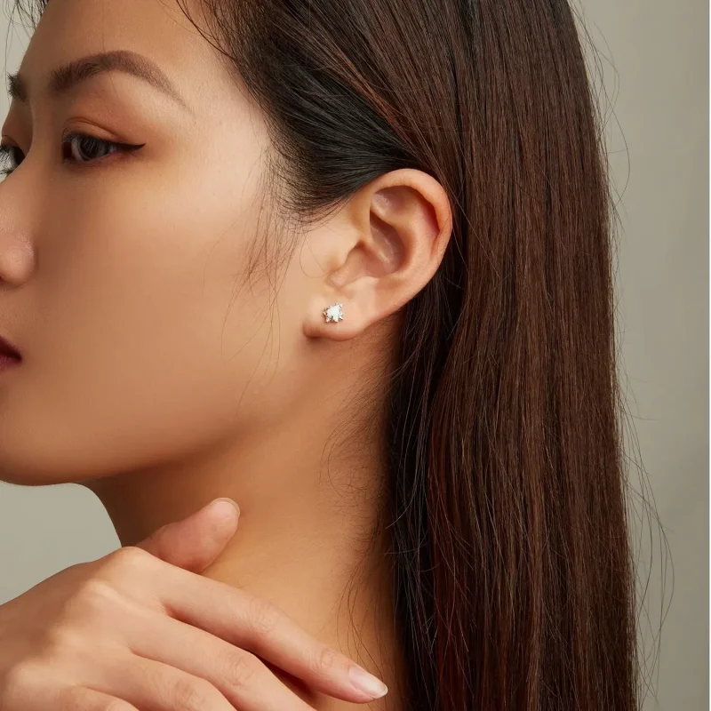 (zdjęcie do) Kolczyki sztyfty Typu Pandora kropla opalu - BSE685 - Wyświetl 6