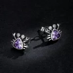 Kolczyki sztyfty Typu Pandora Mini Krab - BSE572
