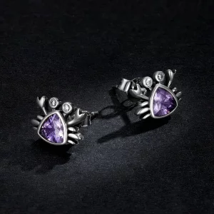 Kolczyki sztyfty Typu Pandora Mini Krab - BSE572