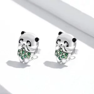 Kolczyki sztyfty Typu Pandora Mini Panda - SCE1370
