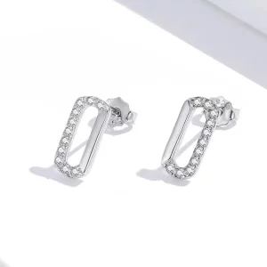 Kolczyki sztyfty Typu Pandora Mini spinacz do papieru - SCE1330